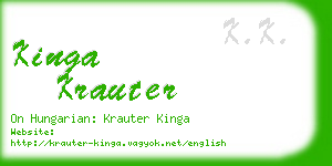 kinga krauter business card